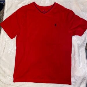 Red Polo T-Shirt with Logo